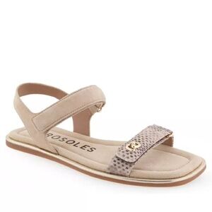 NWT Aerosoles Bruna Roccia Snake Print Leather Sandal Size 7